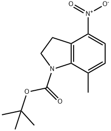 1H-INDOLE-1-CARBOXYLIC ACID,2,3-DIHYDRO-5-NITRO-,1,1-DIMETHYLETHYL ESTER 구조식 이미지
