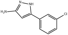 3-(3-CHLOROPHENYL)-1H-PYRAZOL-5-AMINE 구조식 이미지