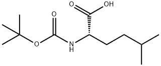 (R)-2-(tert-butoxycarbonylamino)-5-methylhexanoic acid Structure