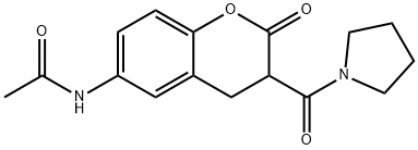 Hydrocoumarin, 6-acetamido-3-(1-pyrrolidinylcarbonyl)- 구조식 이미지