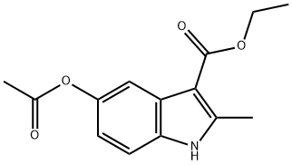 1H-인돌-3-카르복실산,5-(아세틸옥시)-2-메틸-,에틸에스테르 구조식 이미지