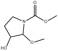 1-피롤리딘카르복실산,3-히드록시-2-메톡시-,메틸에스테르 구조식 이미지
