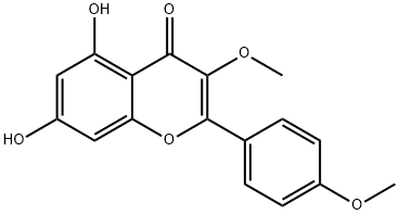 5,7-DIHYDROXY-3-METHOXY-2-(4-METHOXY-PHENYL)-CHROMEN-4-ONE 구조식 이미지