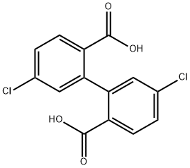 5,5'-Dichlorobiphenyl-2,2'-dicarboxylic acid Structure