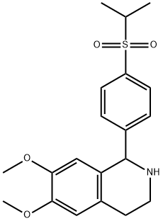 1,2,3,4-테트라히드로-1-[4-(이소프로필술포닐)페닐]-6,7-디메톡시이소퀴놀린 구조식 이미지