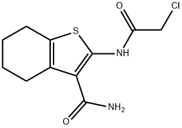 2-(2-CHLORO-ACETYLAMINO)-4,5,6,7-TETRAHYDRO-BENZO[B]THIOPHENE-3-CARBOXYLIC ACID AMIDE Structure