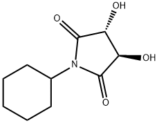 2,5-Pyrrolidinedione, 1-cyclohexyl-3,4-dihydroxy-, (3R,4R)- (9CI) Structure