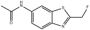 아세트아미드,N-[2-(플루오로메틸)-6-벤조티아졸릴]-(8Cl) 구조식 이미지