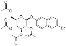 (6-BROMO-2-NAPHTHYL)-2,3,4,6-TETRA-O-ACETYL-BETA-D-GLUCOPYRANOSIDE Structure