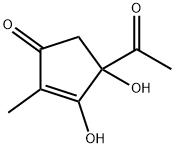 2-Cyclopenten-1-one, 4-acetyl-3,4-dihydroxy-2-methyl- (9CI) 구조식 이미지