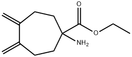 Cycloheptanecarboxylic acid, 1-amino-4,5-bis(methylene)-, ethyl ester (9CI) Structure