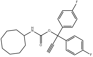 N-Cyclooctylcarbamic acid 1,1-bis(p-fluorophenyl)-2-propynyl ester Structure