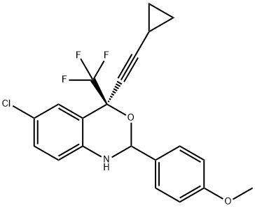 (4S)-6-Chloro-4-(cyclopropylethynyl)-1,4-dihydro-2-(4-methoxyphenyl)-4-(trifluoromethyl)-2H-3,1-benzoxazine_x000b_(Mixture of 2 Diastereomers) Structure