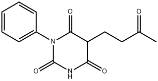 5-(3-Oxobutyl)-1-phenylbarbituric acid Structure