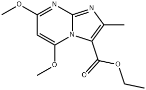 5,7-Dimethoxy-2-methyl-imidazo[1,2-a]pyrimidine-3-carboxylic acid ethyl ester 구조식 이미지