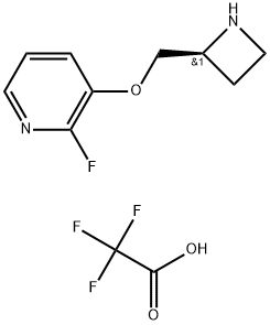 1-아제티딘카복실산,2-[[[2-플루오로-3-피리디닐]옥시]메틸]-,(2S)- 구조식 이미지