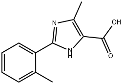 5-METHYL-2-(2-METHYLPHENYL)-1H-IMIDAZOLE-4-CARBOXYLIC ACID 구조식 이미지