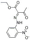 Butanoic acid, 2-[2-(2-nitrophenyl)hydrazinylidene]-3-oxo-, ethyl ester 구조식 이미지