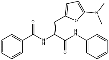 Benzamide,  N-[2-[5-(dimethylamino)-2-furanyl]-1-[(phenylamino)carbonyl]ethenyl]- Structure