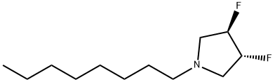 (3R,4R)-1-N-OCTYL-3,4-DIFLUOROPYRROLIDINE Structure