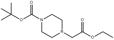 1-Boc-4-에톡시카르보닐메틸피페라진 구조식 이미지