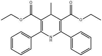 1,4-Dihydro-4-methyl-2,6-diphenyl-3,5-pyridinedicarboxylic acid diethyl ester Structure