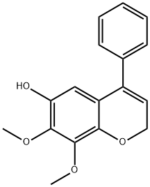 7,8-Dimethoxy-4-phenyl-2H-1-benzopyran-6-ol Structure