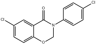 6-Chloro-3-(4-chlorophenyl)-2H-1,3-benzoxazin-4(3H)-one 구조식 이미지