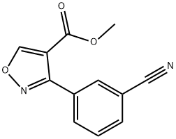 4-Isoxazolecarboxylicacid,3-(3-cyanophenyl)-,methylester(9CI) Structure