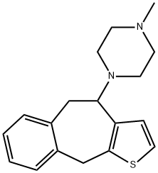 1-(5,10-Dihydro-4H-benzo[5,6]cyclohepta[1,2-b]thiophen-4-yl)-4-methylpiperazine 구조식 이미지