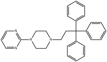 1-(3,3,3-Triphenylpropyl)-4-(2-pyrimidyl)piperazine Structure