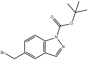 1H-인다졸-1-카르복실산,5-(broMo메틸)-,1,1-디메틸에틸에스테르 구조식 이미지