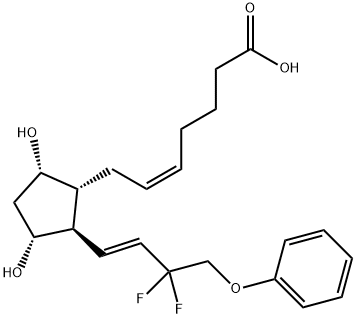 9ALPHA,11ALPHA-DIHYDROXY-15,15-DIFLUORO-16-PHENOXY-17,18,19,20-TETRANOR-PROSTA-5Z,13E-DIEN-1-OIC ACID 구조식 이미지