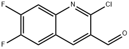 2-Chloro-6,7-difluoro-3-quinolinecarboxaldehyde Structure