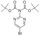 2-[BIS(TERT-BUTOXYCARBONYL)AMINO]-5-BROMOPYRIMIDINE 구조식 이미지