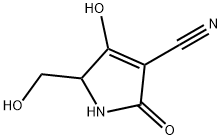 1H-Pyrrole-3-carbonitrile, 2,5-dihydro-4-hydroxy-5-(hydroxymethyl)-2-oxo- (9CI) 구조식 이미지