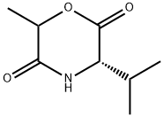 2,5-Morpholinedione,6-methyl-3-(1-methylethyl)-,(3S)-(9CI) 구조식 이미지
