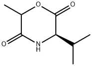 2,5-Morpholinedione,6-methyl-3-(1-methylethyl)-,(3R)-(9CI) 구조식 이미지