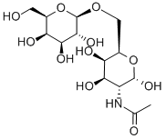 2-ACETAMIDO-2-DEOXY-6-O-(BETA-D-GALACTOPYRANOSYL)-D-GALACTOPYRANOSE 구조식 이미지