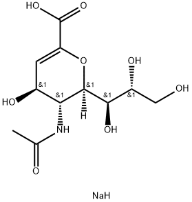 N-ACETYL-2,3-DEHYDRO-2-DEOXYNEURAMINIC ACID SODIUM SALT Structure