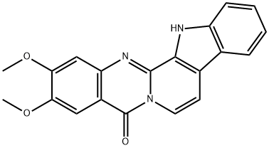2,3-Dimethoxyindolo[2',3':3,4]pyrido[2,1-b]quinazolin-5(13H)-one 구조식 이미지