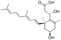 (3S)-3-[(4R,6S)-6-[(1E,3E)-4,8-dimethylnona-1,3,7-trienyl]-4-hydroxy-2 ,6-dimethyl-1-cyclohexenyl]-3-hydroxy-propanoic acid 구조식 이미지