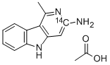 3-Amino-1-methyl-5H-pyrido[4,3-b]indole-3-14C, Acetate Structure