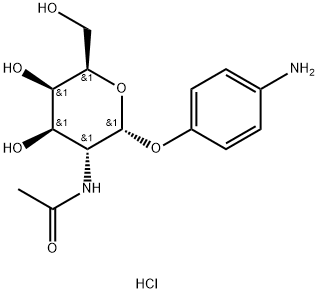 4-AMINOPHENYL 2-ACETAMIDO-2-DEOXY-ALPHA-D-GALACTOPYRANOSIDE HYDROCHLORIDE 구조식 이미지