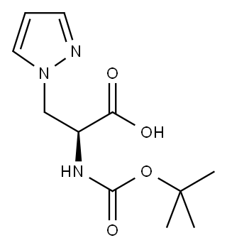 BOC-3-(1-PYRAZOLYL)-ALA-OH Structure