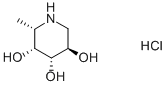 1,5-Dideoxy-1,5-imino-L-fucitol  hydrochloride Structure
