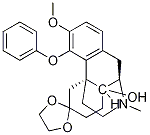 14-Hydroxy-3-Methoxy-17-Methyl-6-oxo-4-phenoxy-Morphinan 6-Ethylene Ketal 구조식 이미지