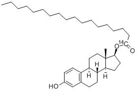 Estradiol 17-Octadecanoate-1-14C Structure