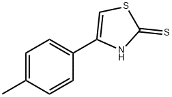 4-(4-메틸페닐)-1,3-티아졸-2-티올 구조식 이미지