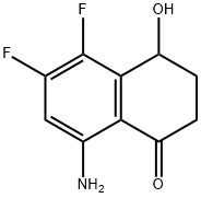 1(2H)-Naphthalenone, 8-amino-5,6-difluoro-3,4-dihydro-4-hydroxy- (9CI) 구조식 이미지